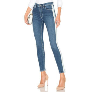 Hudson Barbara Side-Stripe High Rise Super Skinny (Cropped) Jeans Sz 24 NWT $225